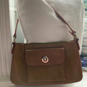 WILSONS Pelle Studio Italian leather brown/green mini purse